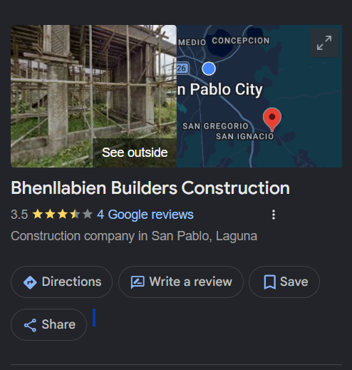 Construction site in San Pablo, Laguna